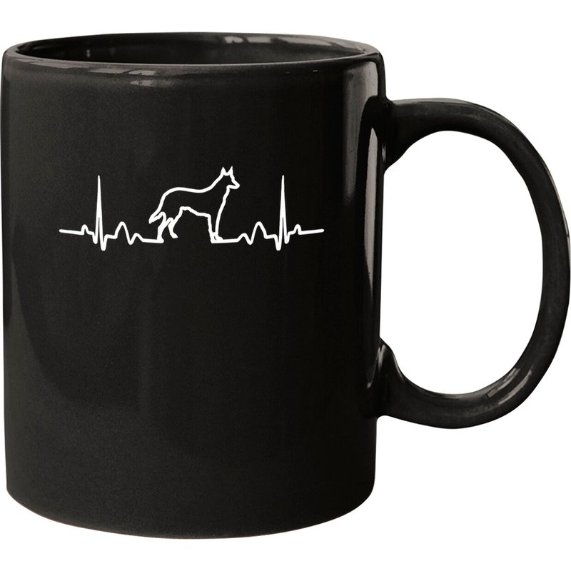 Mug en céramique Funny Dog Heartbeat — Tasses et gobelets