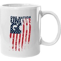 Mug One Nation Under God Croix chrétienne Drapeau américain — Tasses et gobelets