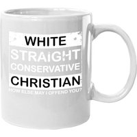 White Straight Conservative Christian Coffee Mug — Mugs & Tumblers