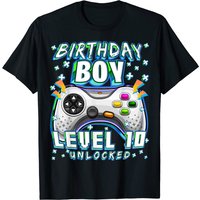 T-shirt de jeu vidéo Level 10 Unlocked pour hommes - 10e anniversaire