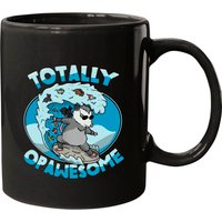 Mug de café Opossum drôle en surf