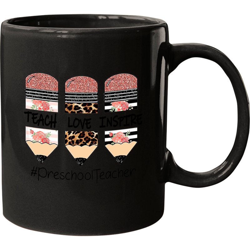 Teach Love Inspire Preschool Teacher Coffee Mug — Mugs & Tumblers