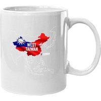 Mug en céramique avec carte de la Chine, Taïwan Ouest