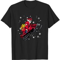 T-shirt de Noël avec le Père Noël en motoneige pour hommes — T-shirts pour hommes
