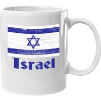 Mug en céramique avec le drapeau d'Israël — Tasses et gobelets
