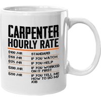 Carpenter Hourly Rates Coffee Mug for Woodworkers