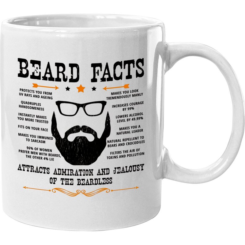 Beard Facts Beard Lover Coffee Mug — Mugs & Tumblers