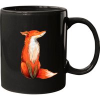Mug en céramique avec motif de renard aquarelle — Tasses et gobelets