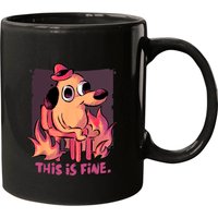 This Is Fine Dog Meme Burning San Francisco Coffee Mug — Mugs & Tumblers
