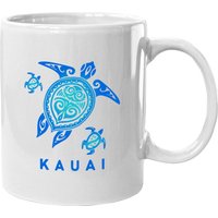 Kauai Hawaii Sea Blue Tribal Turtle Coffee Mug — Mugs & Tumblers