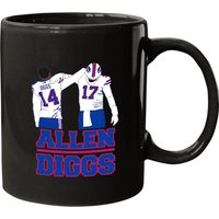 Mug de fan de football Stefon Diggs Josh Allen Back Pat — Tasses et gobelets