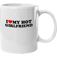 I Love My Hot Girlfriend Gf I Heart My Hot Girlfriend White Coffee Mug — Tasses et gobelets
