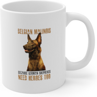 Mug en céramique Belgian Malinois avec drapeau américain
