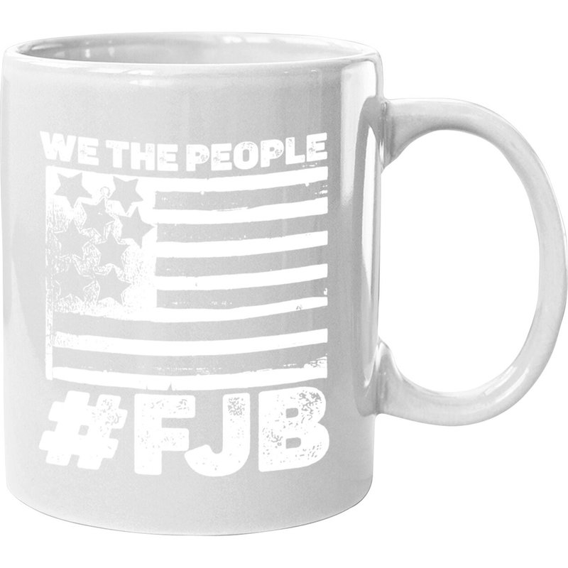 White Grunge Fjb Pro America Coffee Mug — Mugs & Tumblers