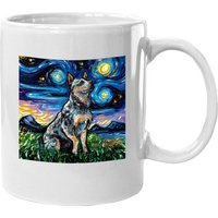 Blue Heeler Starry Night Australian Cattle Dog Art Coffee Mug — Mugs & Tumblers