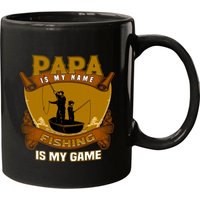 Papa Is My Name Fishing Coffee Mug — Mugs & Tumblers