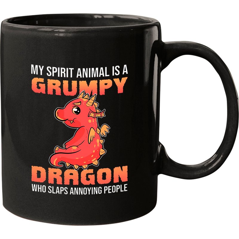 Dragon My Spirit Animal Is A Grumpy Dragon Who Slaps Coffee Mug — Mugs & Tumblers
