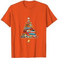 T-shirt Camping de Véhicules de Noël avec Remorques — T-shirts pour hommes