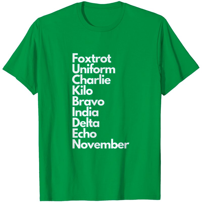 T-shirt Foxtrot Uniform Charlie Kilo Bravo India Delta Echo Nov — T-shirts pour hommes