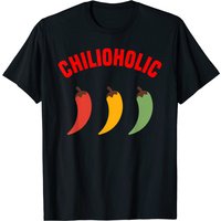 Chili Shirt Joke Chilioholic Peppers T-Shirt for Men