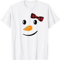 Winter Snowman Face T-Shirt for Men