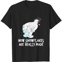 T-shirt de Noël Bonhomme de Neige : Comment sont faites les Flocons de Neige — T-shirts pour hommes