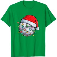 Christmas Volleyball Santa Hat T-Shirt for Men