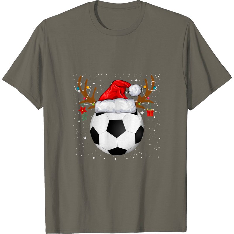 T-shirt de Noël avec renne et chapeau de Santa pour hommes — T-shirts pour hommes