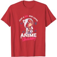 Juste une fille qui aime l'anime et le croquis T-shirt pour hommes — T-shirts pour hommes