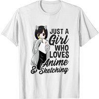 T-shirt Anime Girl pour hommes - Aime l'anime et le dessin