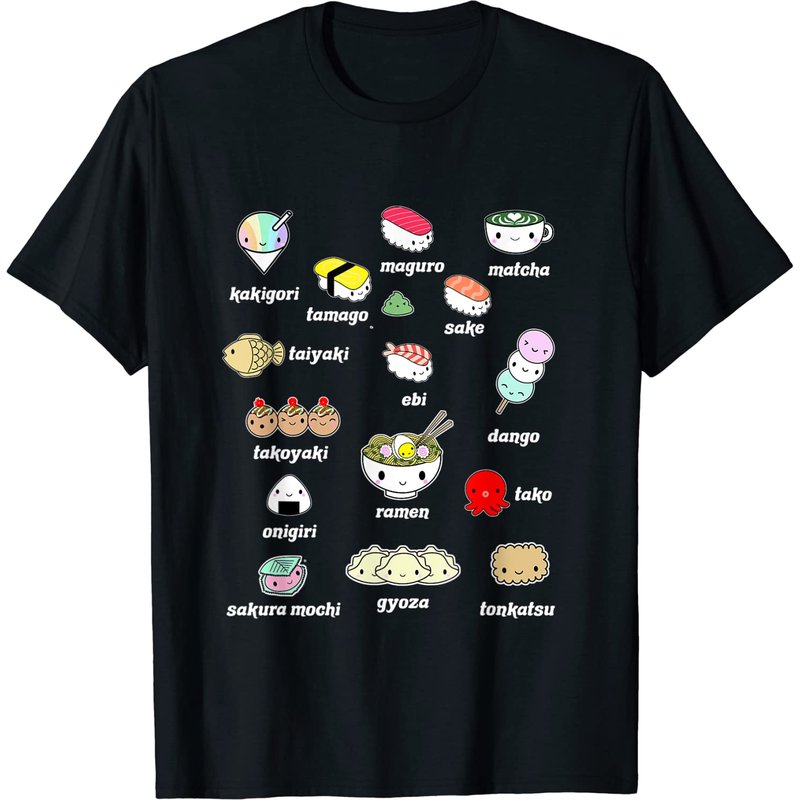 T-shirt Kawaii Nourriture Japonaise Sushi Ramen pour Hommes — T-shirts pour hommes