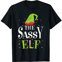 Sassy Elf Christmas Matching Costume T-Shirt for Men