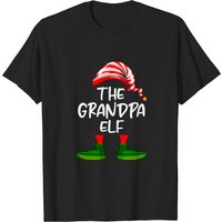 Mens Grandpa Elf Family Matching Christmas Pajama T-Shirt