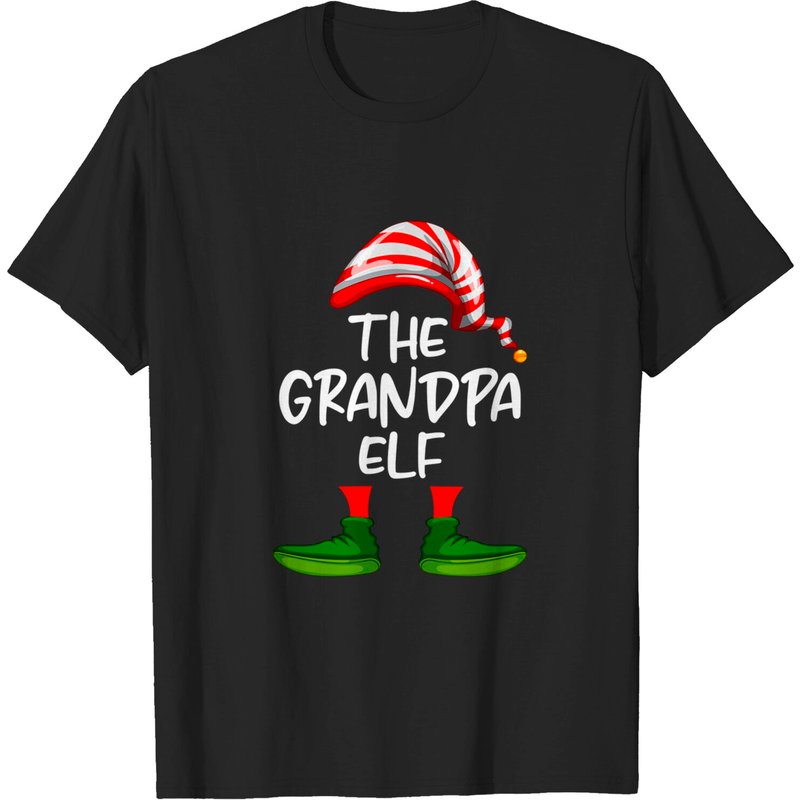 T-shirt de Noël assorti pour hommes, grand-père lutin — T-shirts pour hommes