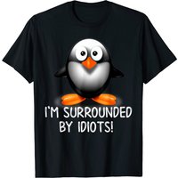 T-shirt pour hommes I'm Surrounded By Idiots Penguin — T-shirts pour hommes
