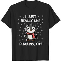 T-shirt Fat Penguins J'aime vraiment les pingouins, d'accord ?