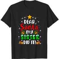 T-shirt de Noël Dear Santa My Sister Did It pour hommes — T-shirts pour hommes