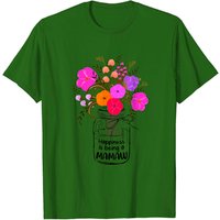 Mamaw T-Shirt for Men - Mom Grandma Floral Design