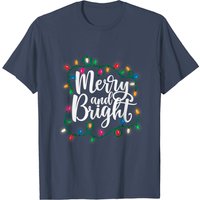 Merry and Bright Christmas Lights T-Shirt for Men