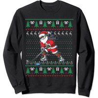 Sweatshirt de Noël Santa Joueur de Hockey pour Unisexe — Sweats à capuche pour hommes