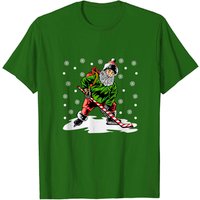 T-shirt de Noël Santa Jouant au Hockey sur Glace pour Hommes — T-shirts pour hommes
