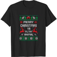 T-shirt Joyeux Noël Animal Filthy Ya 2021 pour hommes