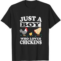 Juste un garçon qui aime les poules T-shirt cadeau de ferme