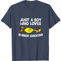 Un Garçon Qui Aime les Poules en Caoutchouc T-Shirt pour Hommes — T-shirts pour hommes