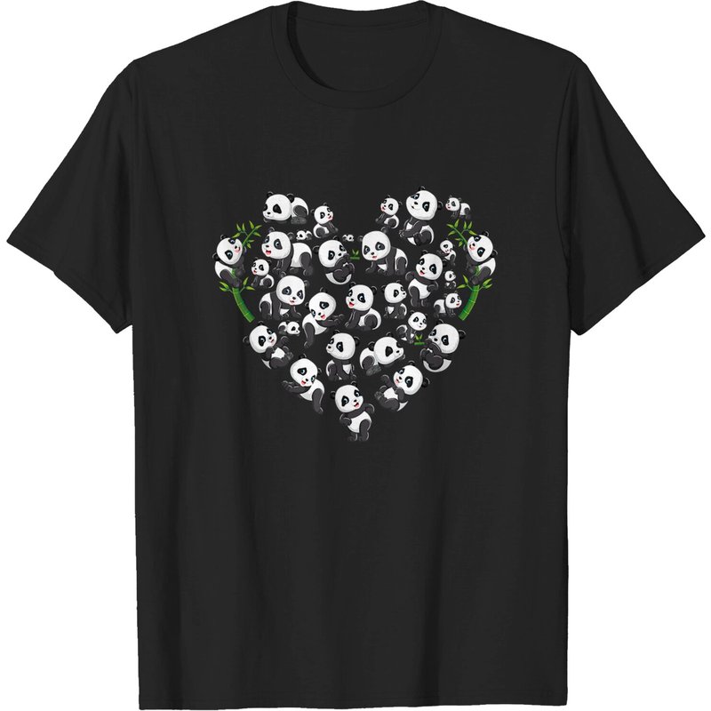 T-shirt Panda Bear Lover Heart pour hommes — T-shirts pour hommes