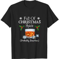 T-shirt pour hommes I'm Full Of Christmas Spirit Bourbon Whiskey — T-shirts pour hommes