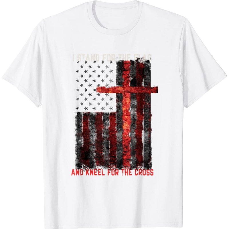 T-shirt I Stand For The Flag And Kneel For The Cross pour hommes — T-shirts pour hommes
