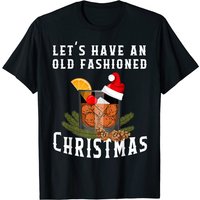 Old Fashioned Christmas Bourbon Whiskey Cocktail T-Shirt for Men