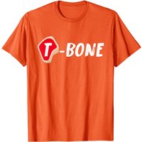 T-shirt T-Bone Steak pour hommes en noir