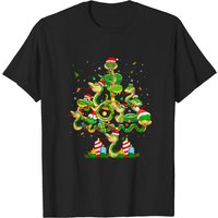 T-shirt Snake Christmas Tree Santa Snake pour hommes — T-shirts pour hommes